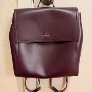 Kate Spade Deep Burgundy Leather Backpack